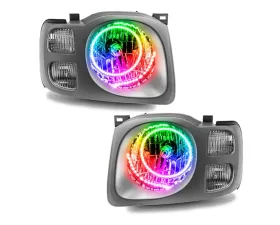 Oracle Lighting Pre-Assembled Halo Headlights ColorSHIFT w/o Controller SMD HL Nissan Xterra SE 2002-2004