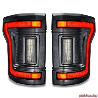Oracle Lighting "Black Series" Flush Style LED Tail Lights Ford F-150 2015-2020 - 5913-504-T