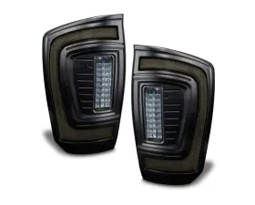 Oracle Lighting Tinted Lens Black Series Flush Style LED Tail Lights Toyota Tacoma Gen 3 2016-2023