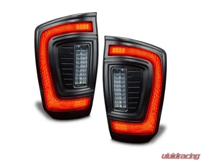 Oracle Lighting Tinted Lens Black Series Flush Style LED Tail Lights Toyota Tacoma Gen 3 2016-2023 - 5911-504-T