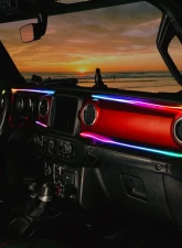 Oracle Lighting Dynamic ColorSHIFT LED Dash Strip Kit  Jeep Wrangler JL | Gladiator JT 2018-2023                                     - 4236-332 - Image 6