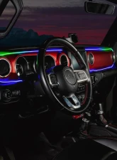 Oracle Lighting Dynamic ColorSHIFT LED Dash Strip Kit  Jeep Wrangler JL | Gladiator JT 2018-2023                                     - 4236-332 - Image 9