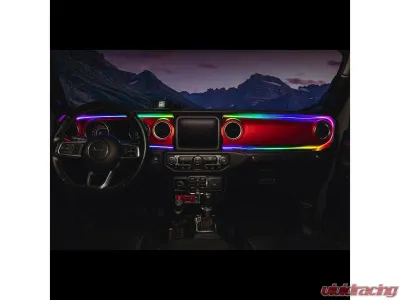Oracle Lighting Dynamic ColorSHIFT LED Dash Strip Kit  Jeep Wrangler JL | Gladiator JT 2018-2023 - 4236-332