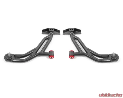 BMR Suspension Black Hammertone Non-Adjustable Lower A-arms w/ 19mm Standard Height Ball Joints Ford Mustang 2010-2014 - AA754H