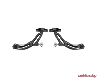BMR Suspension Black Hammertone Adjustable Lower A-arms w/ 19mm Standard Height Ball Joints Ford Mustang 2010-2014 - AA755H