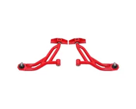 BMR Suspension Red Non-Adjustable Lower A-arms w/ 19mm Tall Ball Joints Ford Mustang 2010-2014