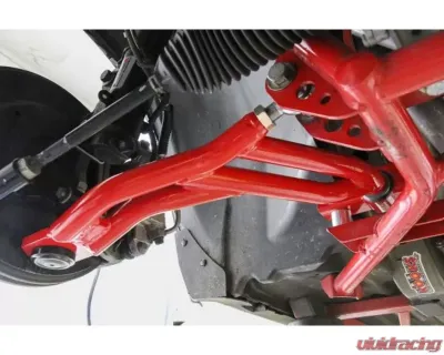 BMR Suspension Black Hammertone Adjustable Lower A-arms w/ 19mm Tall Ball Joints Ford Mustang 2010-2014 - AA757H
