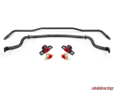 BMR Suspension Front and Rear Sway Bar Kit with Bushings Black Hammertone Ford Mustang 2015-2022 - SB760H