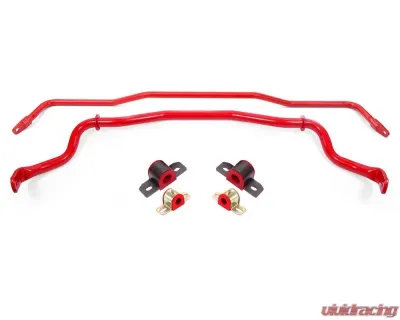 BMR Suspension Front and Rear Sway Bar Kit with Bushings Red Ford Mustang 2015-2022 - SB760R
