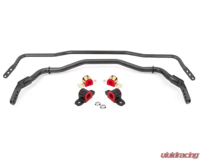 BMR Suspension Front and Rear Sway Bar Kit with Bushings Black Hammertone Ford Mustang 2015-2022 - SB763H