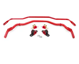 BMR Suspension Front and Rear Sway Bar Kit with Bushings Red Ford Mustang 2015-2022