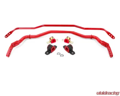 BMR Suspension Front and Rear Sway Bar Kit with Bushings Red Ford Mustang 2015-2022 - SB763R
