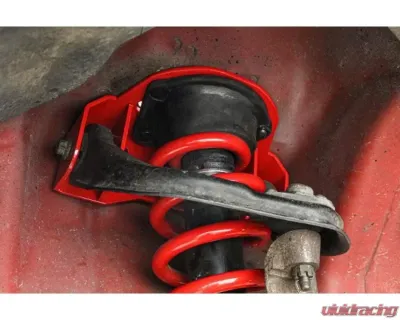 BMR Suspension Red Front Upper Adjustable Stock Shocks A-Arm Mount Chevrolet Camaro | Pontiac Firebird 1993-2002 - CAB342R