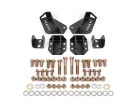 BMR Suspension Black Hammertone Rear Coilover Conversion Kit Adjustable Shock Mount w/o CAB Buick | Chevrolet | Oldsmobile | Pontiac 1964-1972