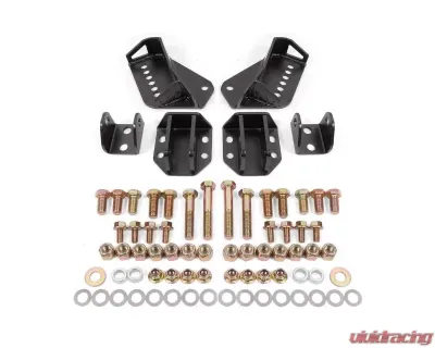 BMR Suspension Black Hammertone Rear Coilover Conversion Kit Adjustable Shock Mount w/o CAB Buick | Chevrolet | Oldsmobile | Pontiac 1964-1972 - CCK402H