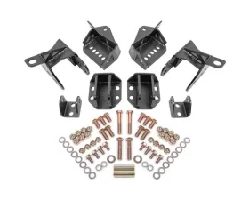 BMR Suspension Black Hammertone Rear Coilover Conversion Kit Adjustable Shock Mount w/ CAB Buick | Chevrolet | Oldsmobile | Pontiac 1964-1972