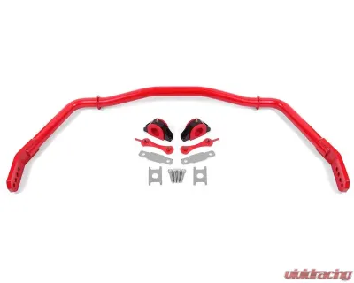 BMR Suspension Red 4-hole Adjustable Hollow 38mm Front Sway Bar Kit Ford Mustang 2005-2014 - SB754R