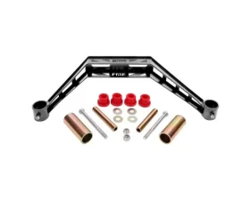 BMR Suspension Black Hammertone Conversion Transmission Crossmember TH400 | T-56 Ford Mustang 1979-1993