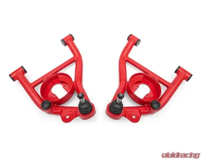 BMR Suspension Red Non-Adjustable Lower A-arms DOM Delrin Bushings Spring Rocket Chevrolet | Pontiac 1982-1992 - AAL331R
