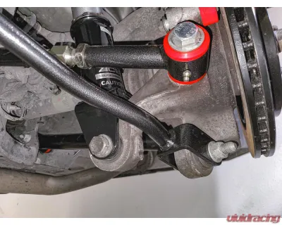 BMR Suspension Black Hammertone Toe Rods, Rear, Adjustable, Poly Bushings Cadillac 2nd Gen CTS-V 2008-2014 - TR629H