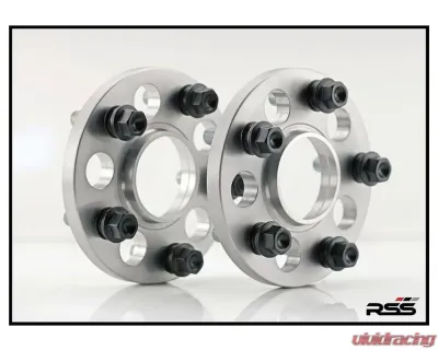 RSS 5mm Hubcentric Split Finish Silver Spacer | Black Wheel Bolts Porsche 971 Panamera 2017-2023 - 394