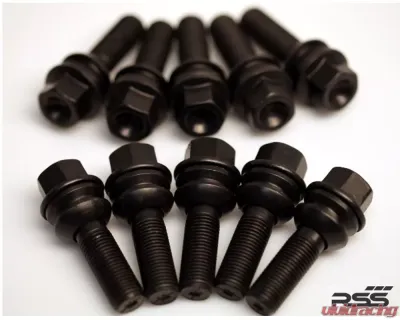 RSS Set of 10 Black Zinc Coated Extended Lug Bolts - 50179-11-10