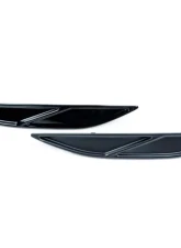 Acexxon Gloss Black Diagonal Slat Rear Reflector Insert Set Volkswagen MK7 Golf R                                     - R03-20-2 - Image 10