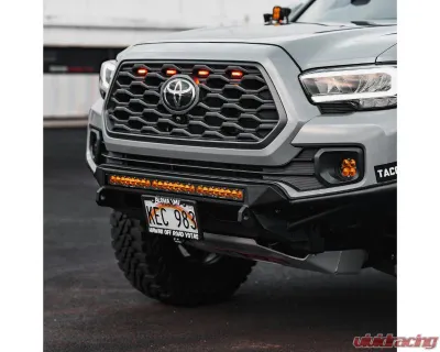Southern Style Offroad Powdercoated Black Plain Tube Front Bumper with Bull Bar Toyota Tacoma 2016-2023 - SSO-FBR-03-22