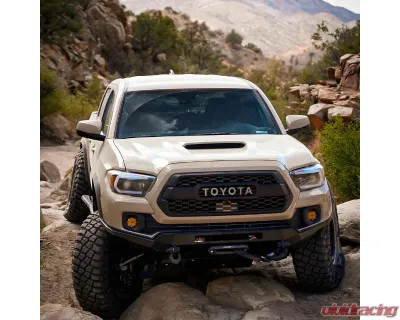 Southern Style Offroad Powdercoated Black Universal 20" Cutout Full Plate Front Bumper without Bull Bar Toyota Tacoma 2016-2023 - SSO-FBR-03-31