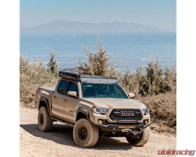 Southern Style Offroad Powdercoated Black 20" Baja Design S8 Cutout Full Plate Front Bumper with Bull Bar Toyota Tacoma 2016-2023 - SSO-FBR-03-36