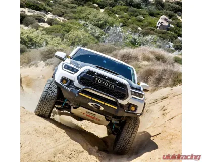 Southern Style Offroad Powdercoated Black 30" Baja Design S8 Cutout Full Plate Front Bumper with Bull Bar Toyota Tacoma 2016-2023 - SSO-FBR-03-38
