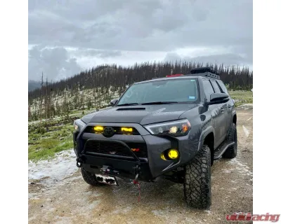 Southern Style Offroad Powdercoated Black Plain Slimline Front Bumper with Bull Bar Toyota 4Runner 2014-2024 - SSO-FBR-03-72