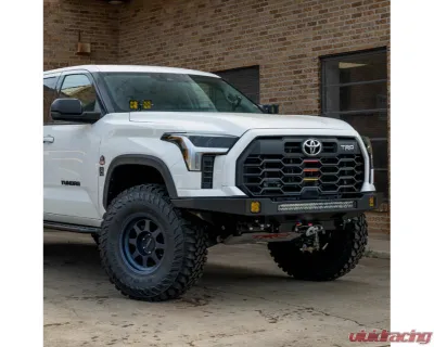 Southern Style Offroad Powdercoated Black Universal 30" Plain Full Plate Front Bumper with Bull Bar Toyota Tundra 2022+ - SSO-FBR-03-90
