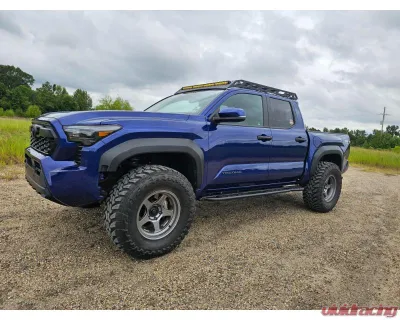 Southern Style Offroad Aluminum Roof Rack with Standard Wind Fairing with 40" Light Bar Cutout Toyota Tacoma 2024+ - SSO-RRA-03-15
