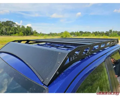 Southern Style Offroad Aluminum Roof Rack with Standard Wind Fairing with 40" Light Bar Cutout Toyota Tacoma 2024+ - SSO-RRA-03-15