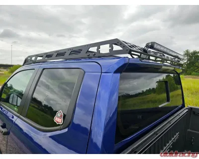 Southern Style Offroad Aluminum Roof Rack with Standard Wind Fairing with 40" Light Bar Cutout Toyota Tacoma 2024+ - SSO-RRA-03-15