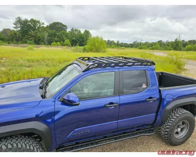 Southern Style Offroad Aluminum Roof Rack with Standard Wind Fairing with 40" Light Bar Cutout Toyota Tacoma 2024+ - SSO-RRA-03-15