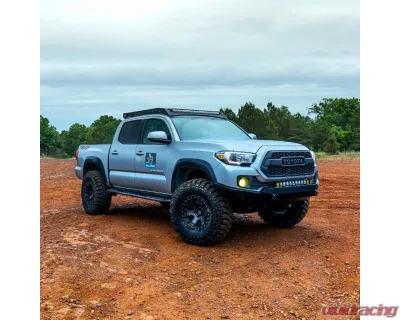 Southern Style Offroad Powdercoated Black Rock Slider Toyota Tacoma Double Cab Short Bed 2005-2023 - SSO-RSD-03-16