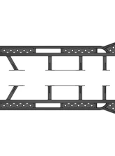 Southern Style Offroad Powdercoated Black Rock Slider Toyota Tacoma Double Cab Short Bed 2024+                                     - SSO-RSD-03-17 - Image 13