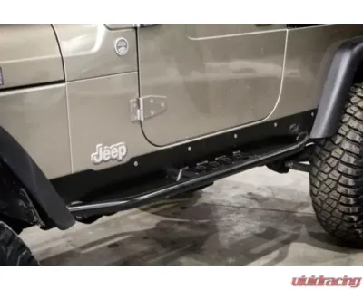 Motobilt Rocker Guards Fits Competition/Stretch Cut Corner Guards w/ Tube Step Jeep Wrangler TJ - MB1054-S-FND