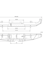 Motobilt Hammer Series Rear Bumper Jeep Gladiator JT                                     - MB1112 - Image 2