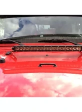 Motobilt 20" LED Single Row Hood Light Mount Kit Jeep Wrangler JK                                     - MB2032-Powder - Image 6