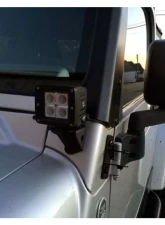 Motobilt A Pillar LED Light Mounts Jeep Wrangler TJ | LJ                                     - MB2033-Powder-2 - Image 6