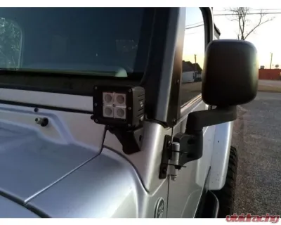 Motobilt A Pillar LED Light Mounts Jeep Wrangler TJ | LJ - MB2033-Powder-2