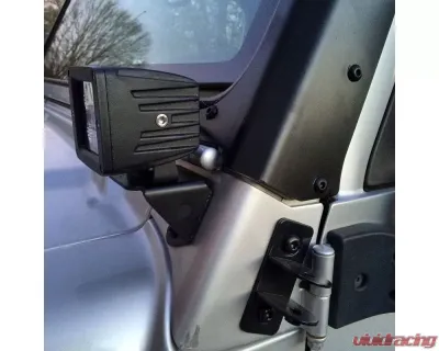 Motobilt A Pillar LED Light Mounts Jeep Wrangler TJ | LJ - MB2033-Powder-2