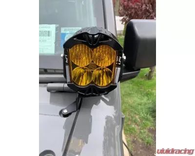 Motobilt A-Pillar Light Mount Kit Jeep Wrangler JL | Jeep Gladiator JT - MB2134-Powder