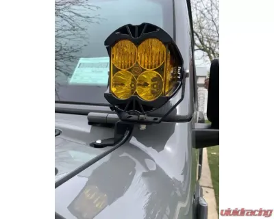 Motobilt A-Pillar Light Mount Kit Jeep Wrangler JL | Jeep Gladiator JT - MB2134-Powder