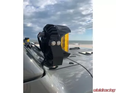 Motobilt A-Pillar Light Mount Kit Jeep Wrangler JL | Jeep Gladiator JT - MB2134-Powder