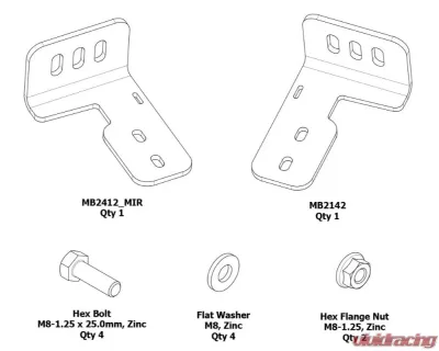 Motobilt Bed Light Mounts Jeep Gladiator JT - MB2142-P