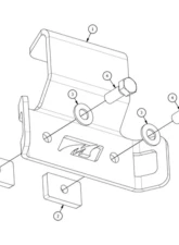 Motobilt Bed Rail CB Antenna Mount Kit Jeep Gladiator                                     - MB2144 - Image 2